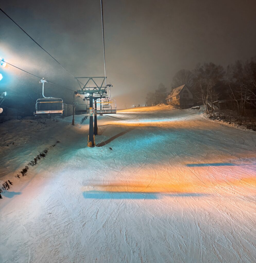 竜王スキーパークのナイター写真